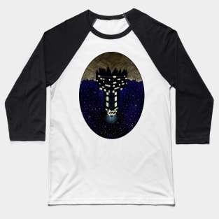 Skyscraper in space Baseball T-Shirt